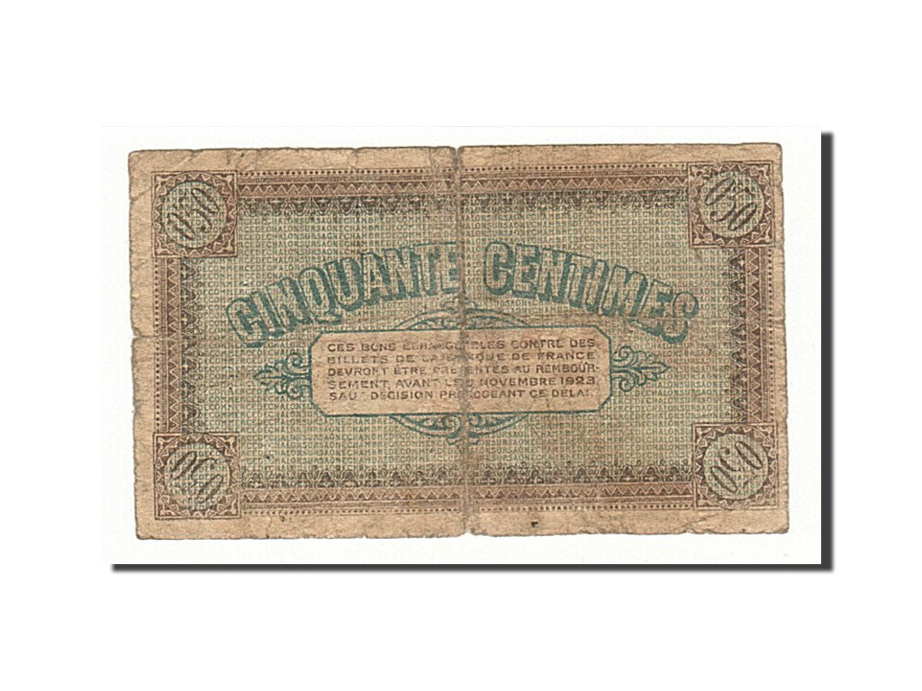 France, Châlon-sur-Saône, 50 Centimes, 1918, F(12-15), Pirot:42-16
