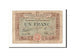 France, Gray et Vesoul, 1 Franc, 1921, B+, Pirot:62-21