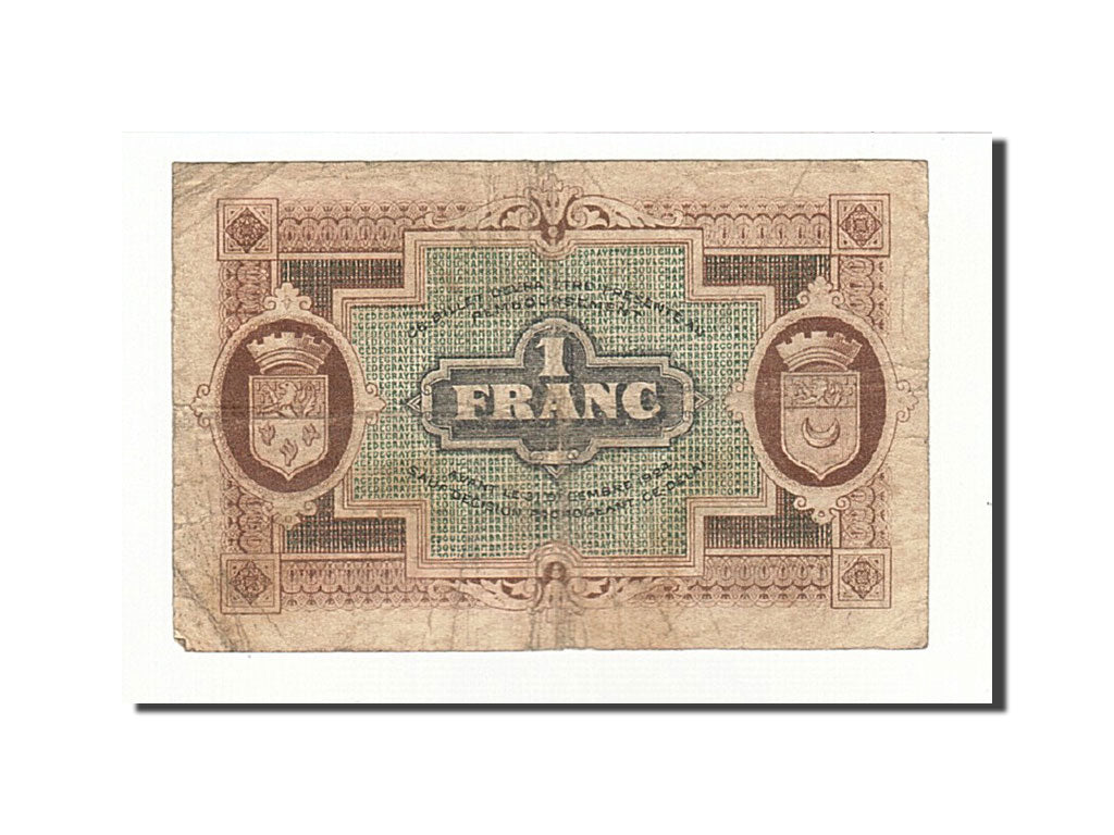 France, Gray et Vesoul, 1 Franc, 1921, B+, Pirot:62-21