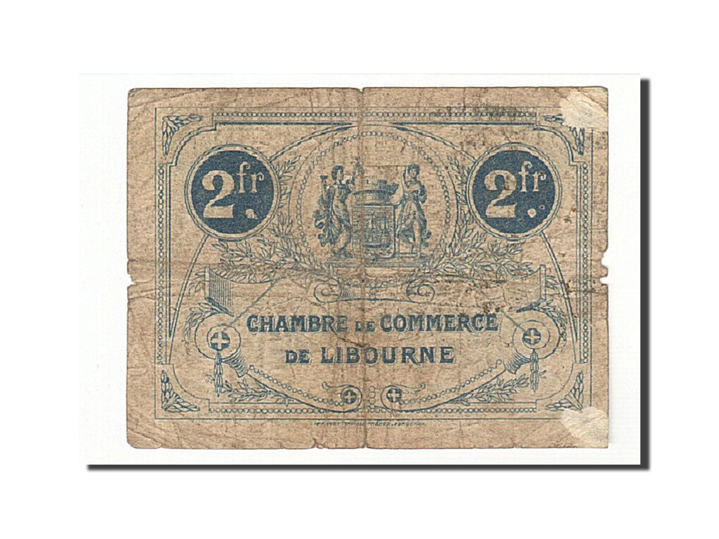 Billet, France, Libourne, 2 Francs, 1920, B+, Pirot:72-34