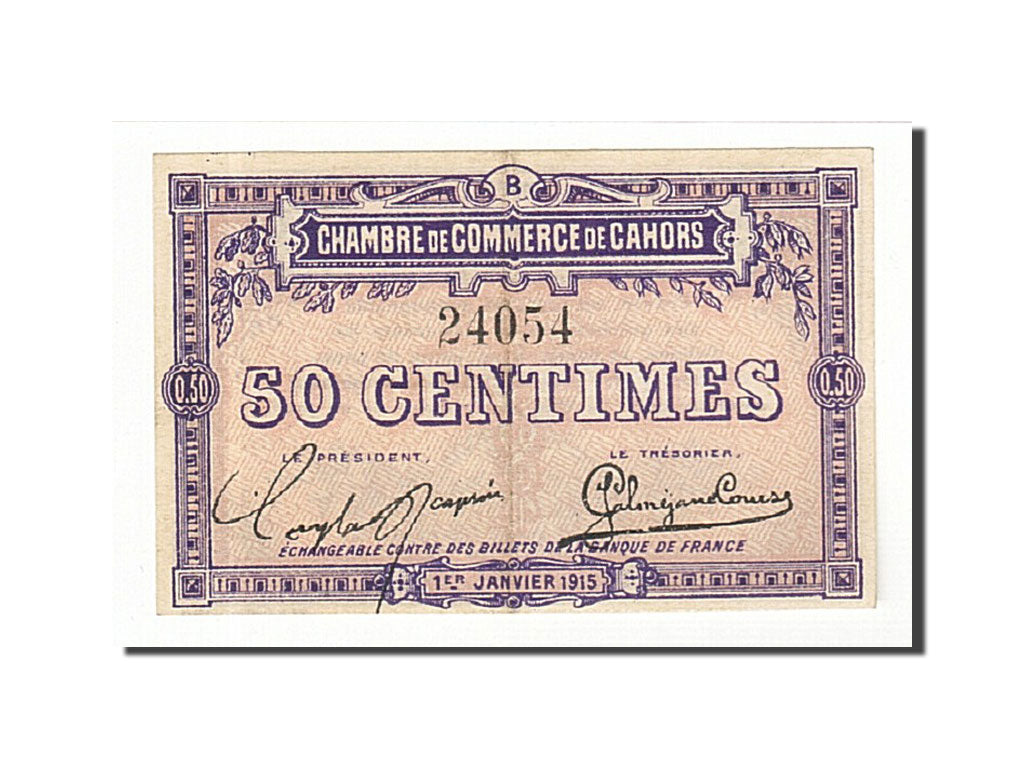 Frankreich, Cahors, 50 Centimes, 1915, AU(50-53), Pirot:35-5