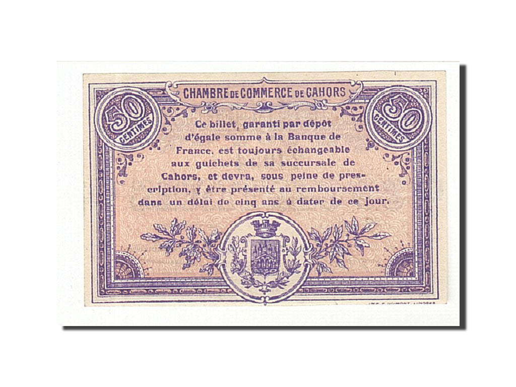 Frankreich, Cahors, 50 Centimes, 1915, AU(50-53), Pirot:35-5