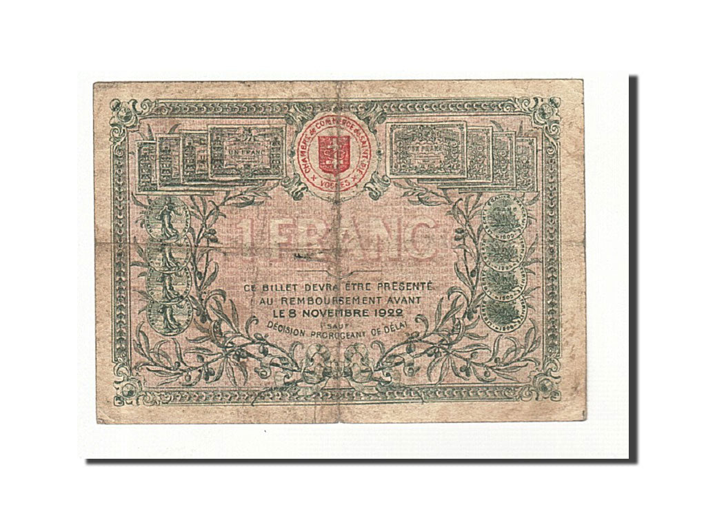 France, Saint-Dié, 1 Franc, 1918, VF(20-25), Pirot:112-11