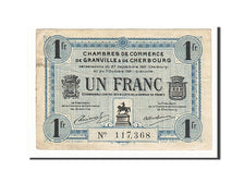 Geldschein, Frankreich, Granville et Cherbourg, 1 Franc, 1921, SS, Pirot:61-8