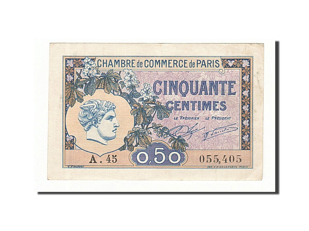 Billet, France, Paris, 50 Centimes, 1920, SUP, Pirot:97-31