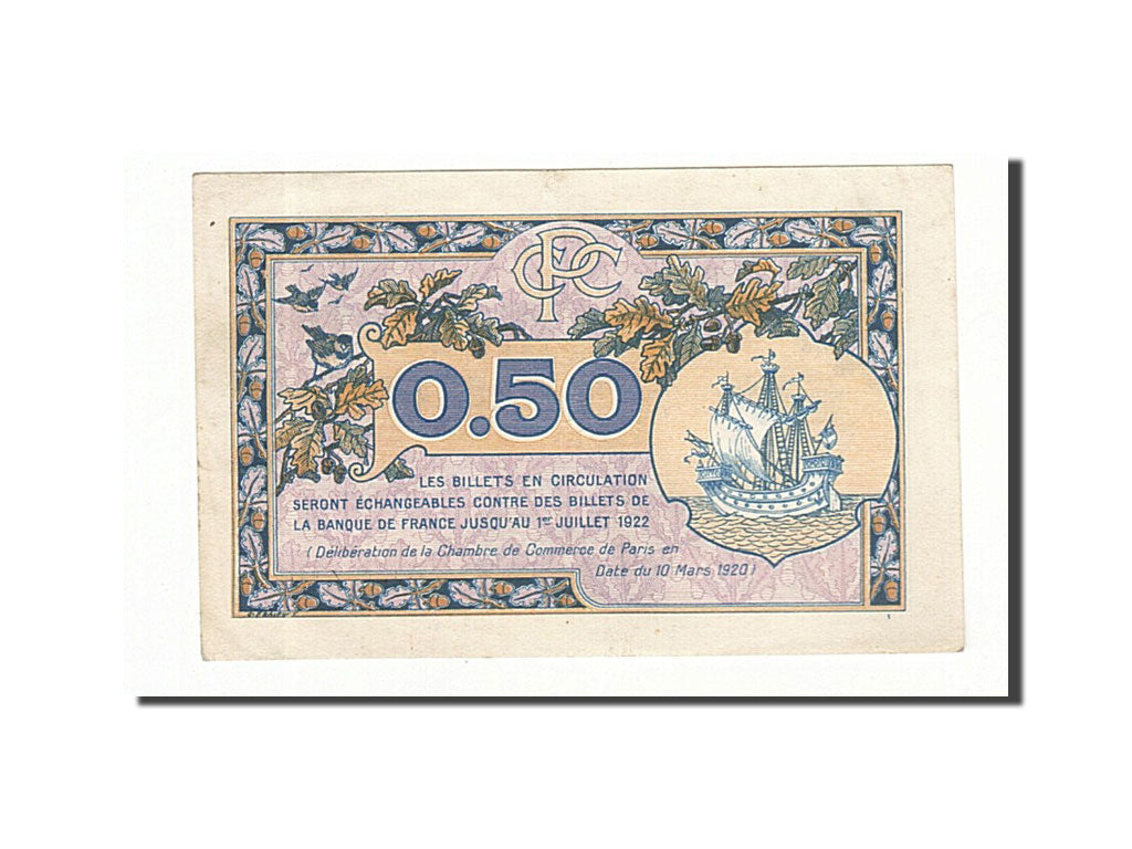 Billet, France, Paris, 50 Centimes, 1920, SUP, Pirot:97-31