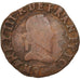 France, Double Tournois, 1580, Rennes, TB, Cuivre, Sombart:4084