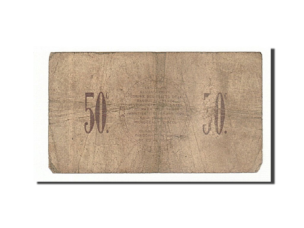 Banknote, Pirot:113-15, 50 Centimes, 1916, France, VF(20-25), Saint-Dizier