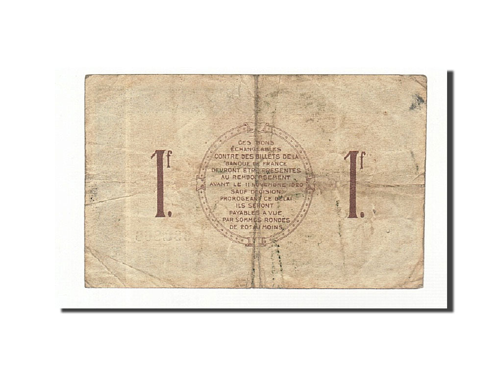 Banknote, Pirot:113-14, 1 Franc, 1916, France, VF(30-35), Saint-Dizier