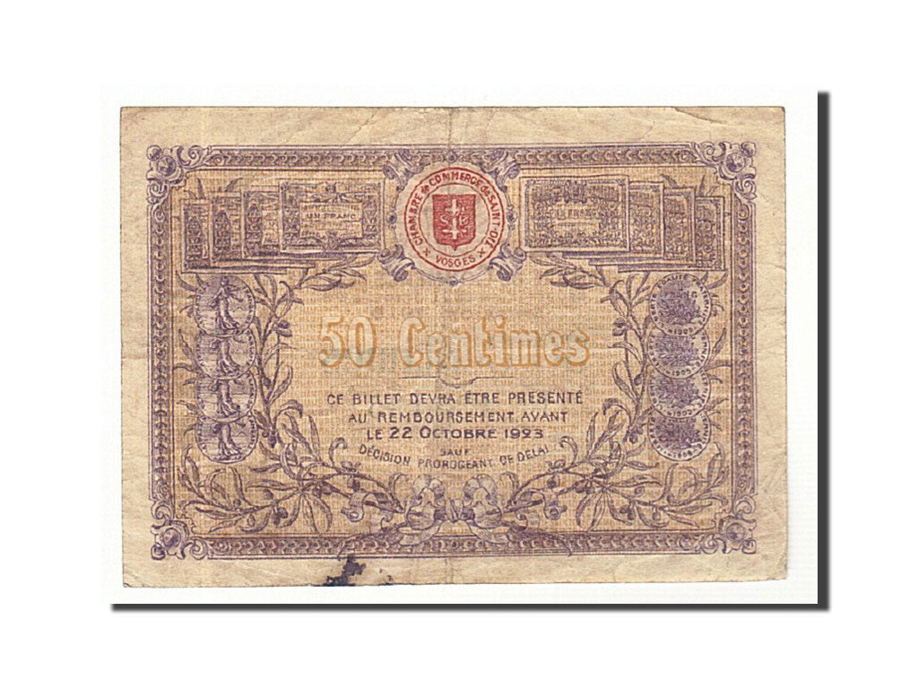 France, Saint-Dié, 50 Centimes, 1918, VF(20-25), Pirot:112-12