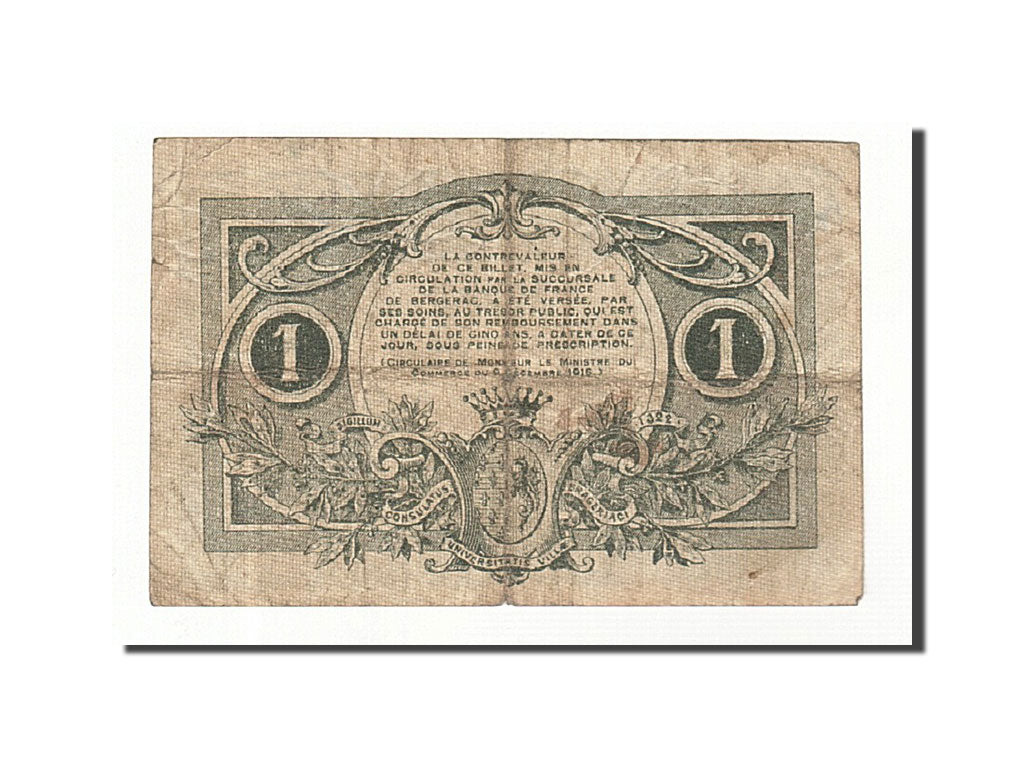Banknote, Pirot:24-27, 1 Franc, 1917, France, VF(30-35), Bergerac