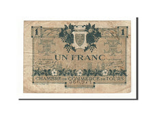 Banknote, Pirot:123-4, 1 Franc, 1920, France, VF(20-25), Tours