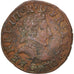 Frankreich, Double Tournois, 1586, Poitiers, VF(20-25), Copper, Sombart:4080