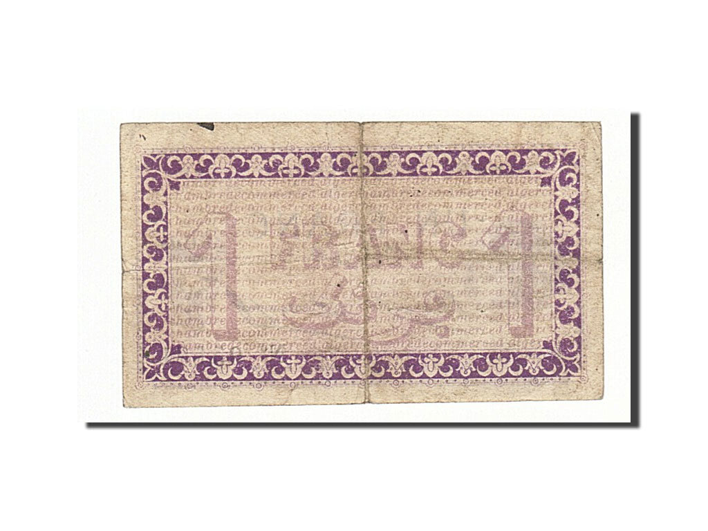 Algeria, 1 Franc, 1914, 1914-09-03, EF(40-45), Pirot:137-1