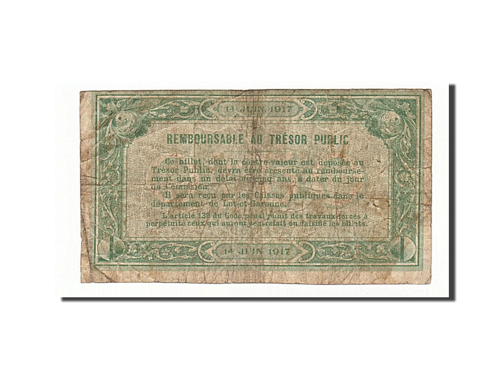 Banknote, Pirot:2-13, 50 Centimes, 1917, France, VF(20-25), Agen