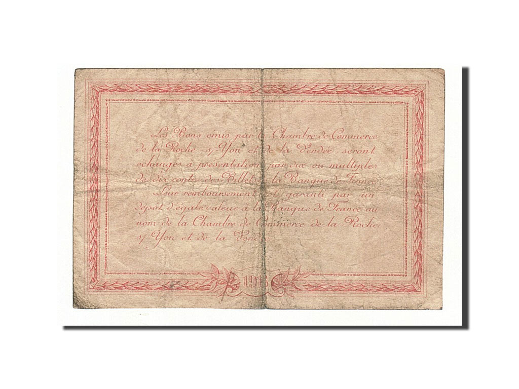 France, La Roche-sur-Yon, 1 Franc, 1915, VF(20-25), Pirot:65-17