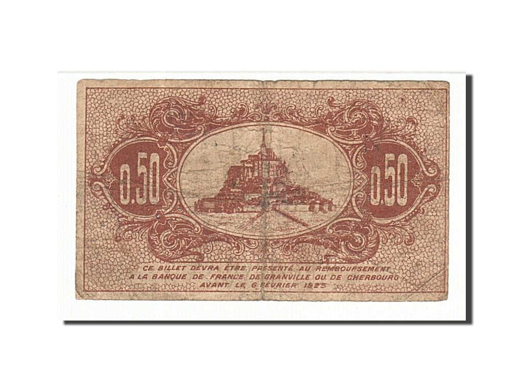 Banknote, Pirot:61-1, 50 Centimes, 1920, France, VF(20-25), Granville et
