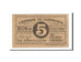 Banknot, Francja, Montluçon, 5 Centimes, EF(40-45), Pirot:84-66