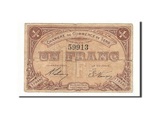Billete, 1 Franc, Pirot:118-1, 1915, Francia, BC, Sens
