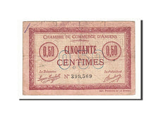 France, Amiens, 50 Centimes, 1915, VF(20-25), Pirot:7-14