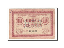 France, Amiens, 50 Centimes, 1915, TB, Pirot:7-14