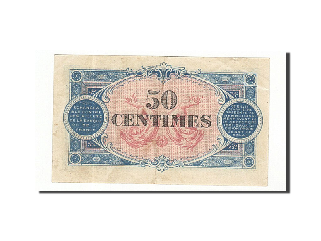 France, Grenoble, 50 Centimes, 1916, AU(50-53), Pirot:63-1