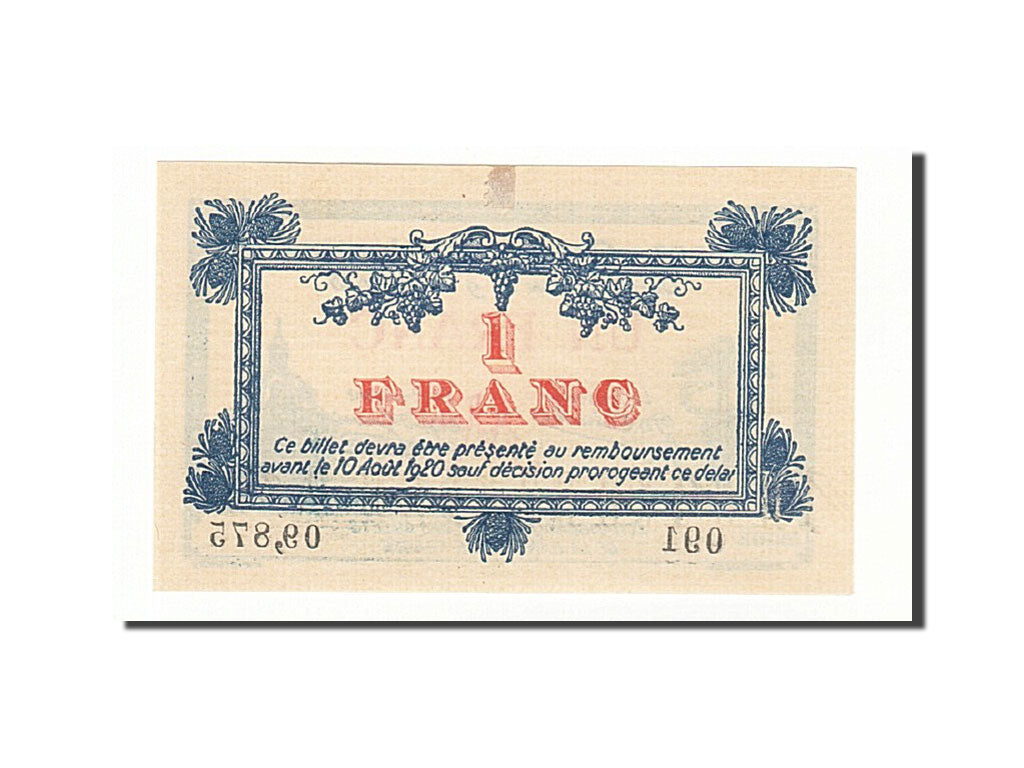 Billet, France, Montpellier, 1 Franc, 1915, SUP+, Pirot:85-10