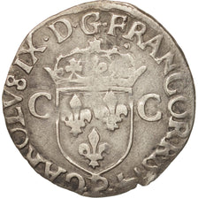 Frankreich, Douzain aux 2 C, 1574, Dijon, VF(30-35), Billon, Sombart:4390
