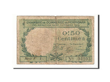 France, Perpignan, 50 Centimes, 1919, VF(20-25), Pirot:87-27