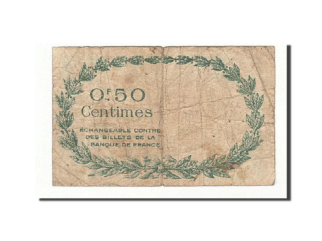 France, Perpignan, 50 Centimes, 1919, VF(20-25), Pirot:87-27