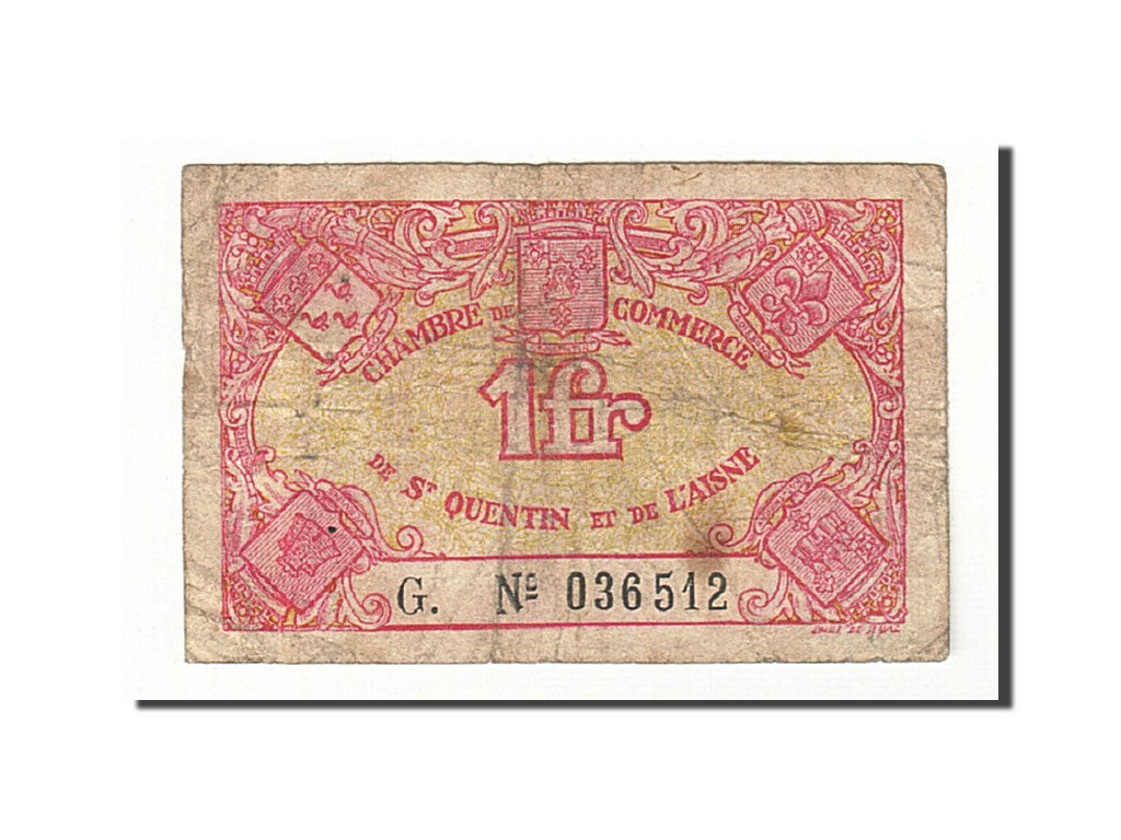 Billet, France, Saint-Quentin, 1 Franc, TB, Pirot:116-3