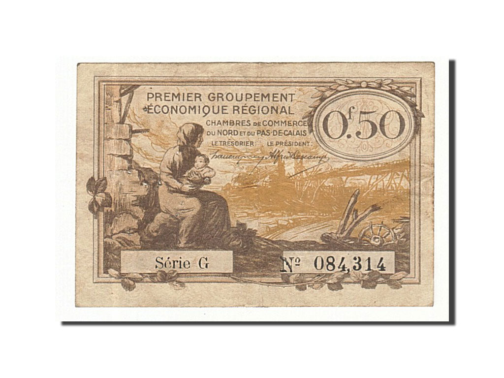 Banknote, Pirot:94-4, 50 Centimes, France, EF(40-45), Lille