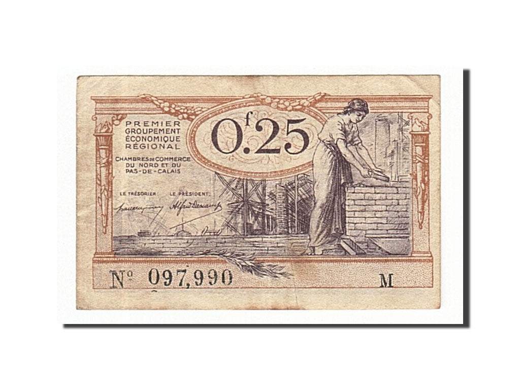 France, Lille, 25 Centimes, EF(40-45), Pirot:94-3