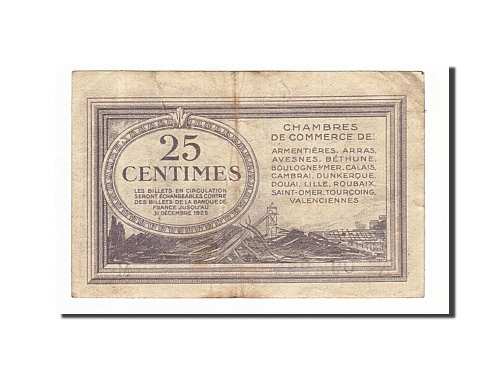France, Lille, 25 Centimes, EF(40-45), Pirot:94-3