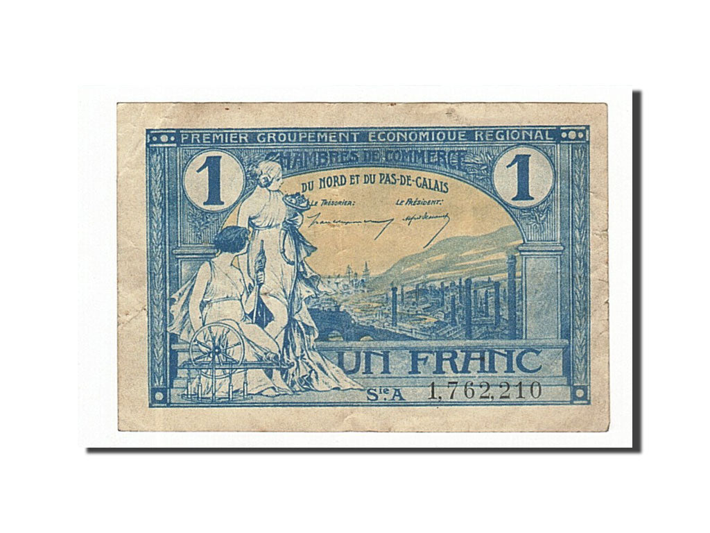 Banknote, Pirot:94-5, 1 Franc, France, EF(40-45), Lille