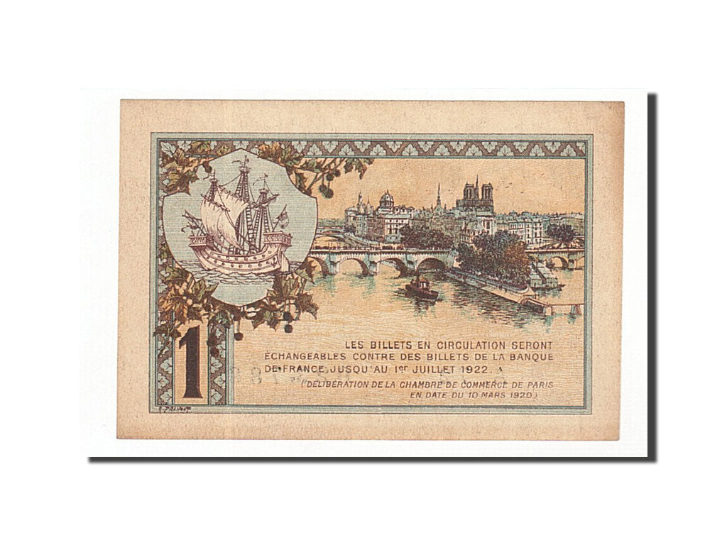 Banknote, Pirot:97-36, 1 Franc, 1920, France, UNC(60-62), Paris