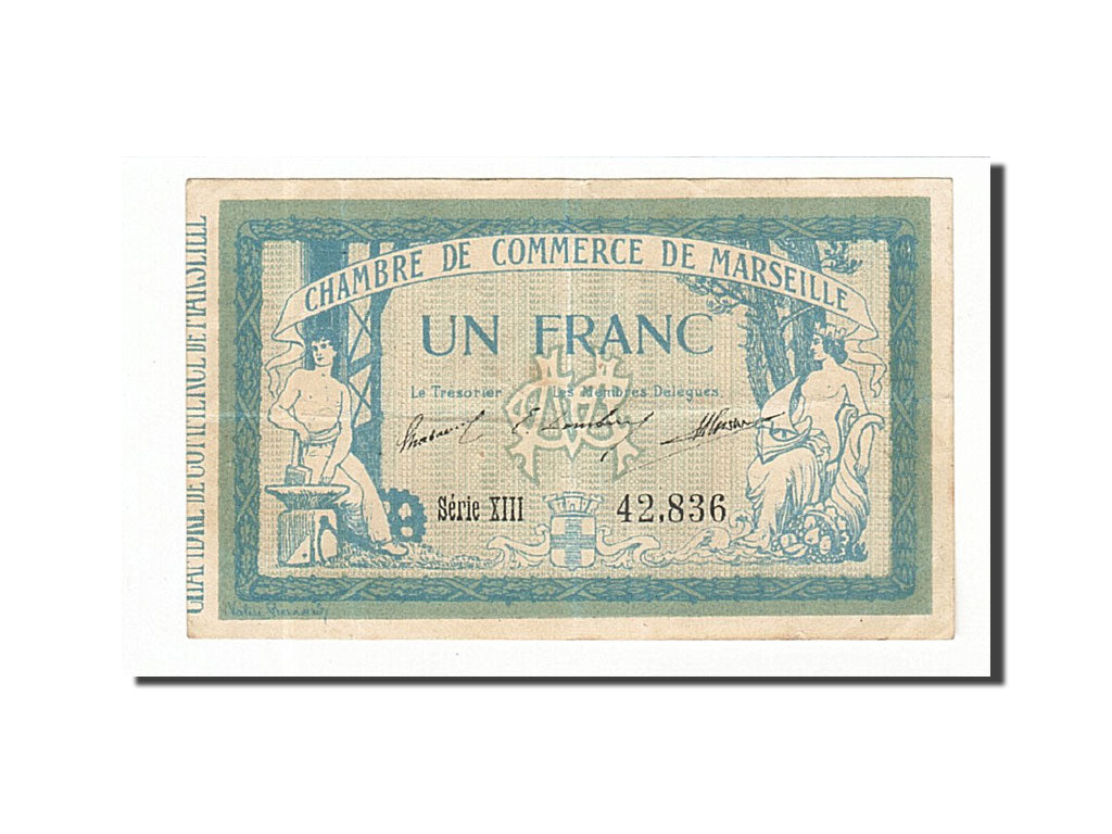 France, Marseille, 1 Franc, 1915, EF(40-45), Pirot:79-49