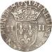 France, Quart Ecu croix de face, 1580, Rennes, F(12-15), Silver, Sombart:4662