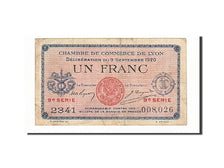 Billet, France, Lyon, 1 Franc, 1920, TTB, Pirot:77-23