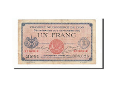 Banknote, Pirot:77-23, 1 Franc, 1920, France, EF(40-45), Lyon