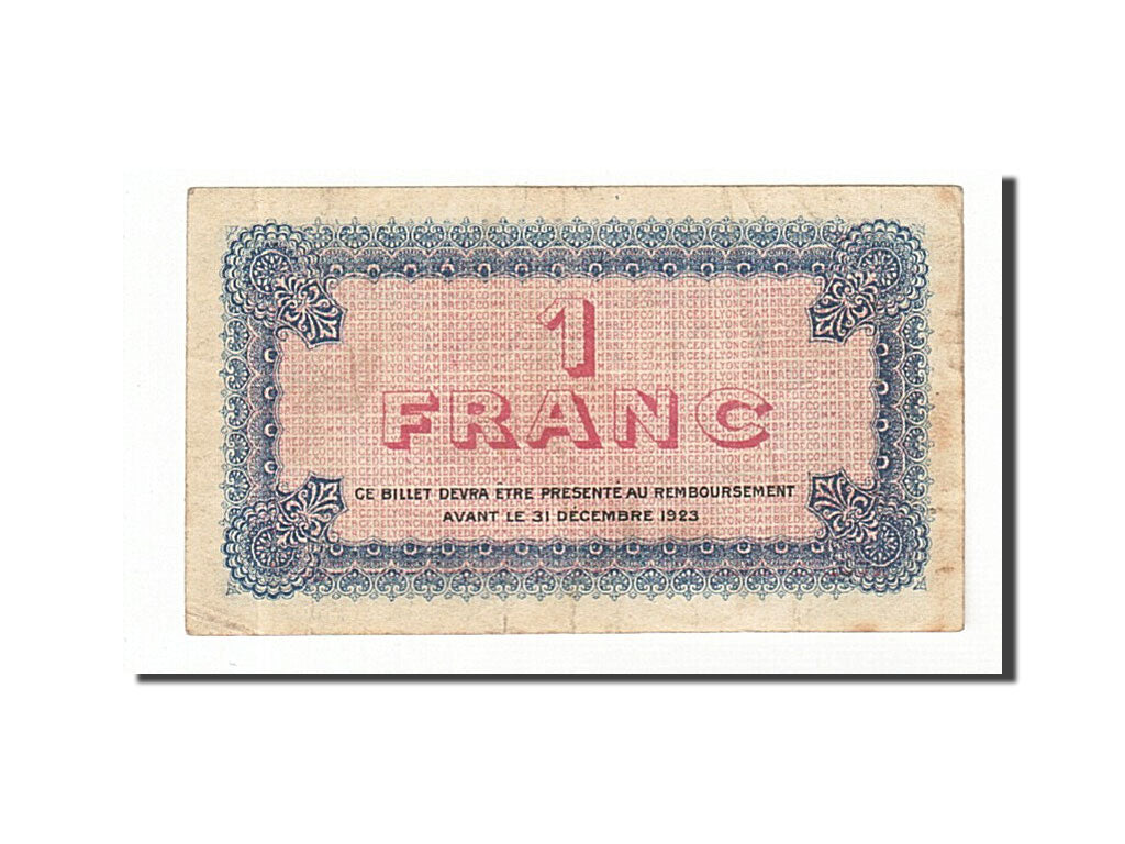 Banknote, Pirot:77-23, 1 Franc, 1920, France, EF(40-45), Lyon