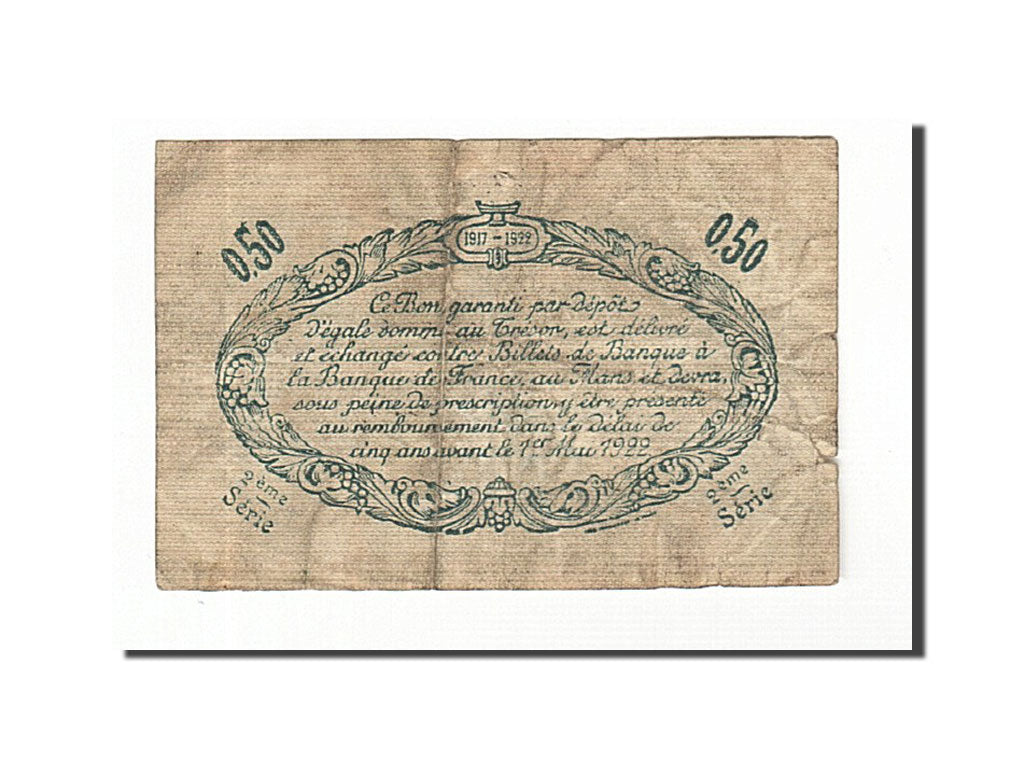 Frankreich, Le Mans, 50 Centimes, 1917, VF(20-25), Pirot:69-9