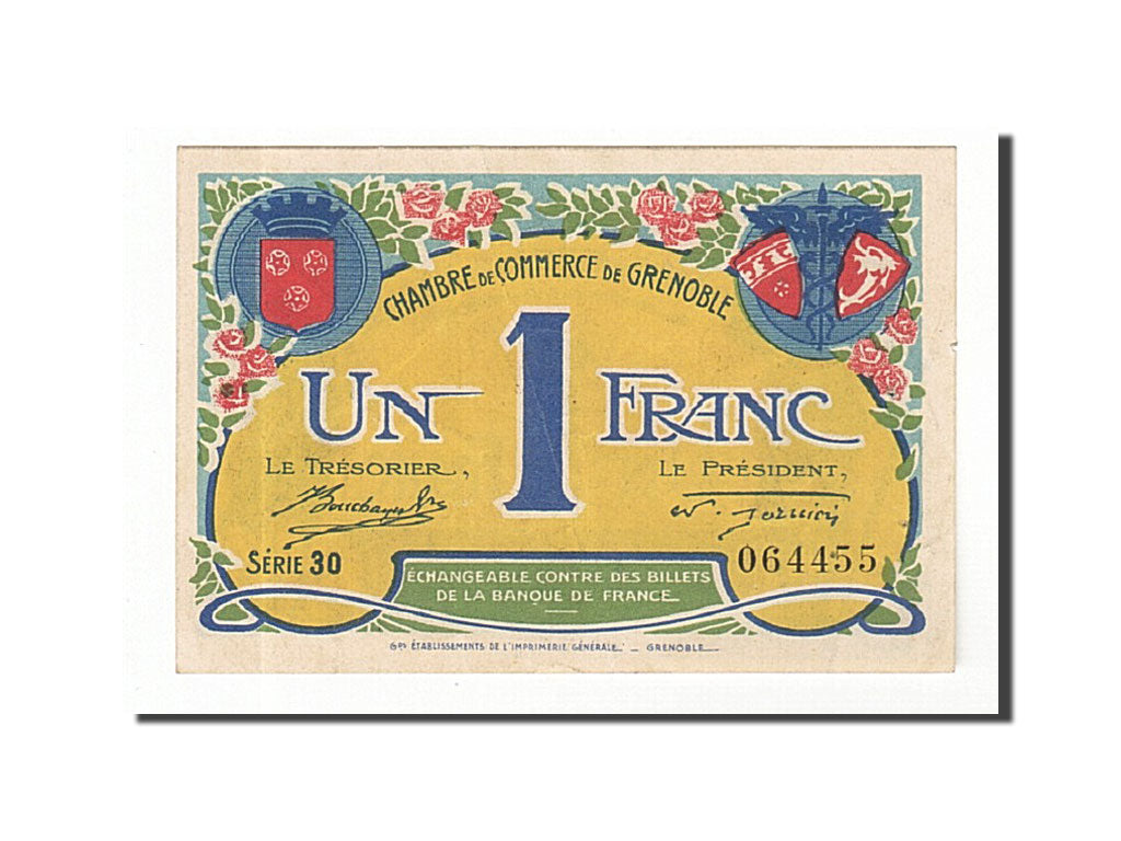 France, Grenoble, 1 Franc, 1917, UNC(60-62), Pirot:63-20