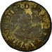 Moneda, Francia, Denier Tournois, 1608, Paris, BC+, Cobre, Sombart:4186