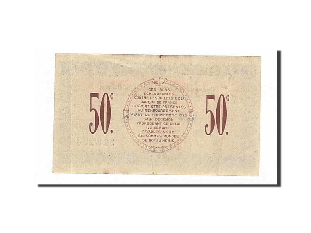France, Saint-Dizier, 50 Centimes, 1916, AU(55-58), Pirot:113-11