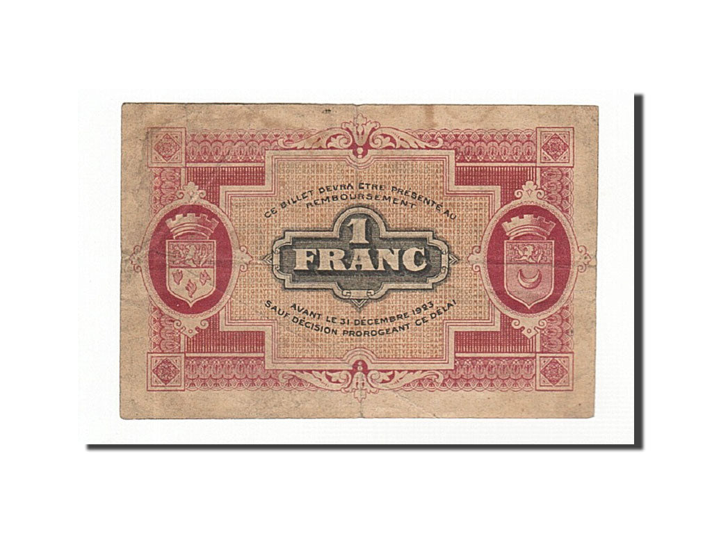 Geldschein, Frankreich, Gray et Vesoul, 1 Franc, 1920, S+, Pirot:62-17