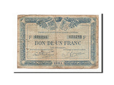 Banknote, Pirot:104-20, 1 Franc, 1921, France, VF(20-25), Quimper et Brest