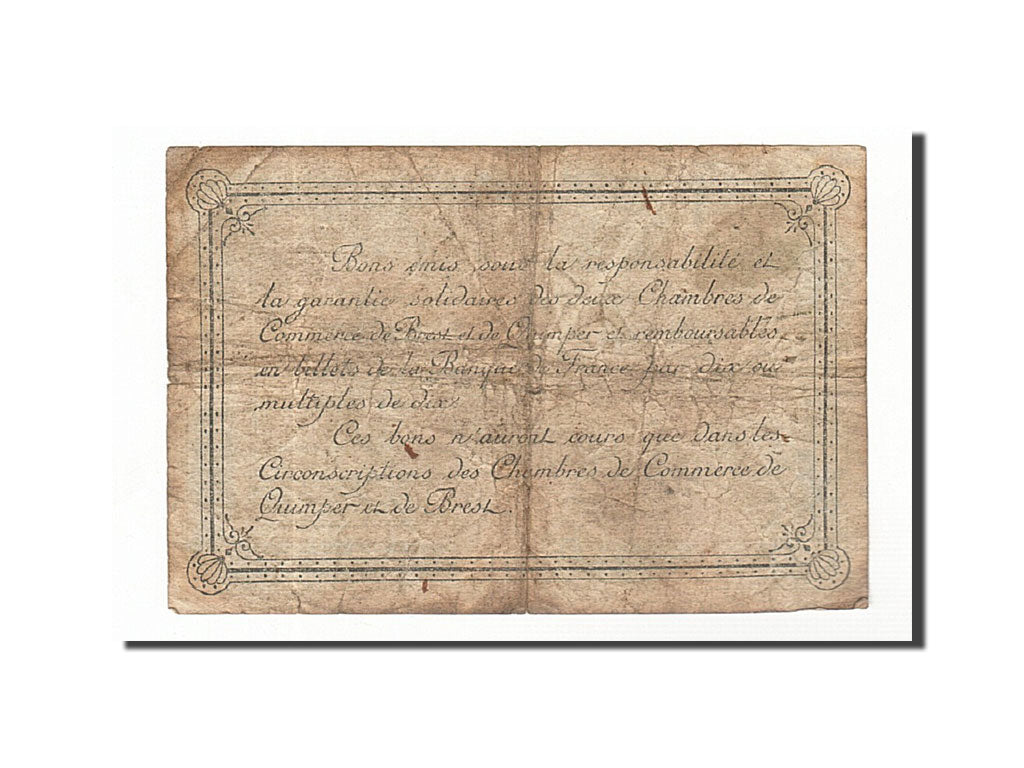Banknote, Pirot:104-20, 1 Franc, 1921, France, VF(20-25), Quimper et Brest