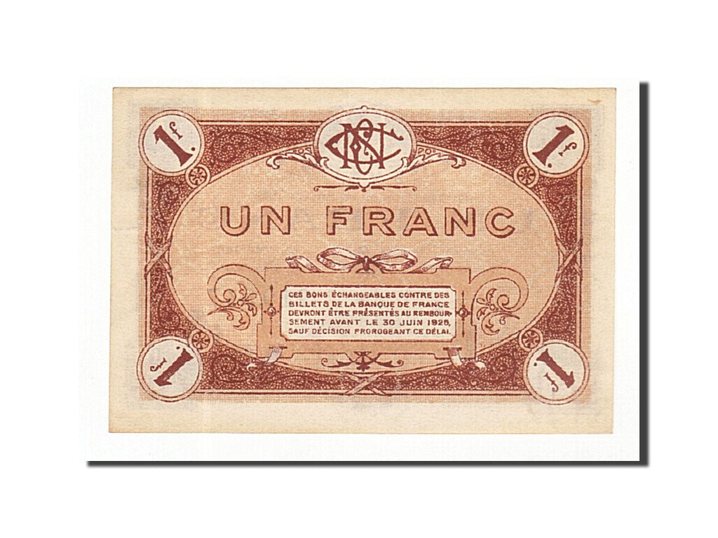 Banknote, Pirot:90-19, 1 Franc, 1920, France, UNC(60-62), Nevers