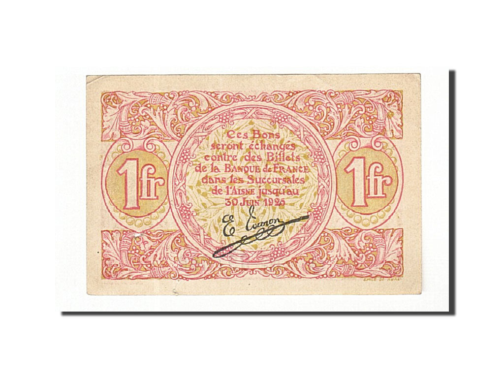 Banknote, Pirot:116-3, 1 Franc, France, AU(55-58), Saint-Quentin